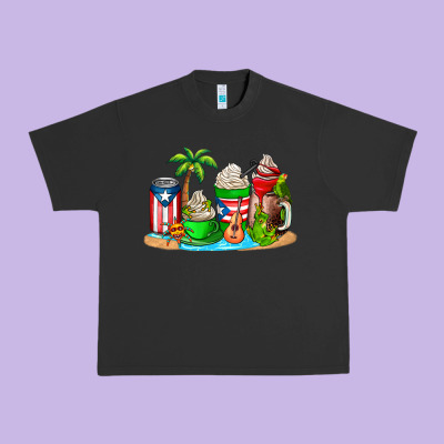 Puerto Rico Coffee Cups Urban Heavy Tee Designed By Adodesignshop