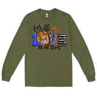 Army Green For The Love Of The Lions Long Sleeve Tee - LillyAllenDesigns