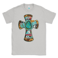 Moon Dust cross with leopard sunflower gemstone serape cowhide Classic Tee - Artiststas