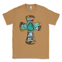 Toasted Coconut cross with leopard sunflower gemstone serape cowhide Classic Tee - Artiststas