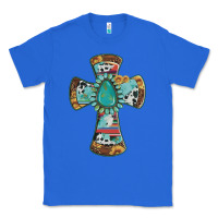 True Royal cross with leopard sunflower gemstone serape cowhide Classic Tee - Artiststas
