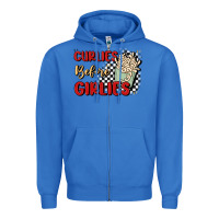 True Royal curlies before girlies Zipper Hoodie - MaliasSmallBusiness