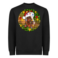 Black Christmas horse Heavyweight Sweatshirt - Artiststas