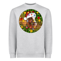 Heather Grey Christmas horse Heavyweight Sweatshirt - Artiststas