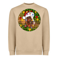 Mushroom Christmas horse Heavyweight Sweatshirt - Artiststas