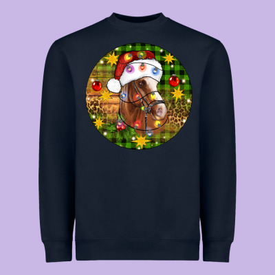 Christmas Horse Heavyweight Sweatshirt Designed By Artiststas