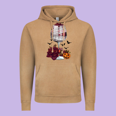 Halloween Roses Wine Vintage Hoodie Designed By Fadigitalartstudio
