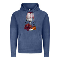 Vintage Denim halloween roses wine Vintage Hoodie - FaDigitalArtStudio