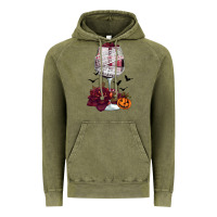 Vintage Olive halloween roses wine Vintage Hoodie - FaDigitalArtStudio