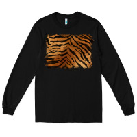 Black handdrawn tiger pattern background Long Sleeve Tee - BarkalooDesign