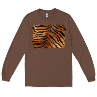 Chestnut handdrawn tiger pattern background Long Sleeve Tee - BarkalooDesign
