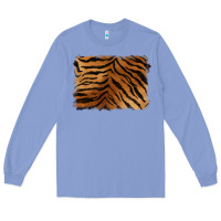 Colony Blue handdrawn tiger pattern background Long Sleeve Tee - BarkalooDesign
