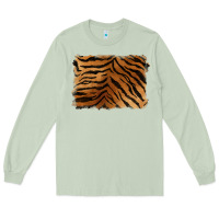 Matcha handdrawn tiger pattern background Long Sleeve Tee - BarkalooDesign