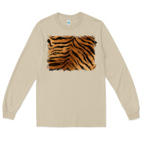 Handdrawn Tiger Pattern Background Long Sleeve Tee | Teevron