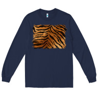 Navy handdrawn tiger pattern background Long Sleeve Tee - BarkalooDesign