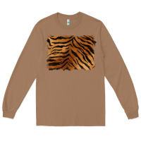 Toasted Coconut handdrawn tiger pattern background Long Sleeve Tee - BarkalooDesign