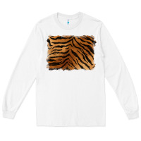 White handdrawn tiger pattern background Long Sleeve Tee - BarkalooDesign