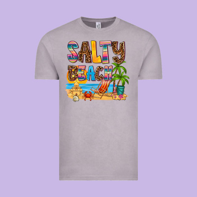 Salty Beach Vintage Tee Designed By Adodesignshop