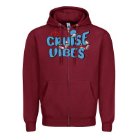 Burgundy cruise vibes Zipper Hoodie - MaliasSmallBusiness