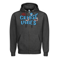 Charcoal Heather cruise vibes Zipper Hoodie - MaliasSmallBusiness
