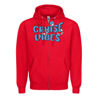 Red cruise vibes Zipper Hoodie - MaliasSmallBusiness