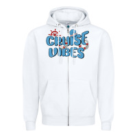 White cruise vibes Zipper Hoodie - MaliasSmallBusiness