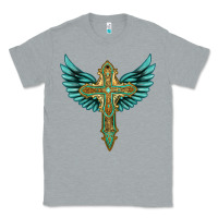 Heather Grey wing cross Classic Tee - Artiststas