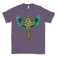 Lavender wing cross Classic Tee - Artiststas