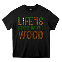 Black life is good in the wood Heavy Core Tee - texasbilliewilder