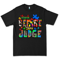 Black think before you judge autism Premium Tee - Zillion Design Studio