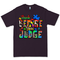 Plum think before you judge autism Premium Tee - Zillion Design Studio