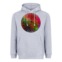Heather Grey halloween round Heavyweight Hoodie - BundleAndBundleShop