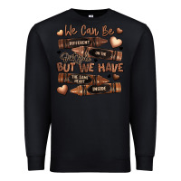 Black we can be different on the outside but we have the Premium Sweatshirt - LillyAllenDesigns