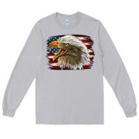 Moon Dust American Flag Eagle Long Sleeve Tee - LillyAllenDesigns