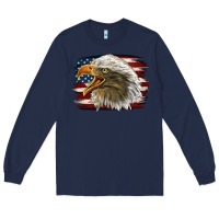 Navy American Flag Eagle Long Sleeve Tee - LillyAllenDesigns