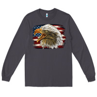 Smoke American Flag Eagle Long Sleeve Tee - LillyAllenDesigns