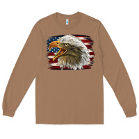 Toasted Coconut American Flag Eagle Long Sleeve Tee - LillyAllenDesigns