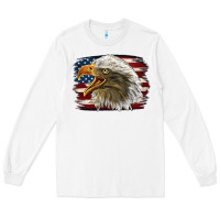 White American Flag Eagle Long Sleeve Tee - LillyAllenDesigns