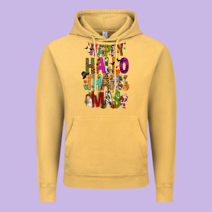 Happy Hallothankmas Vintage Hoodie Designed By Fadigitalartstudio