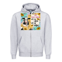 Heather Grey not today heifer Zipper Hoodie - MaliasSmallBusiness