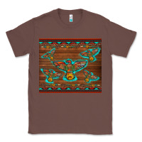 Chestnut western thunderbird and arrow with aztec leopard Classic Tee - Artiststas