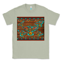 Matcha western thunderbird and arrow with aztec leopard Classic Tee - Artiststas