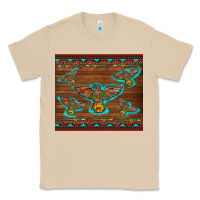 Mushroom western thunderbird and arrow with aztec leopard Classic Tee - Artiststas