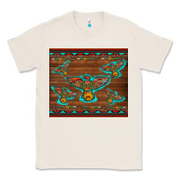 Natural western thunderbird and arrow with aztec leopard Classic Tee - Artiststas