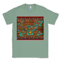 Sage western thunderbird and arrow with aztec leopard Classic Tee - Artiststas