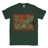 Sports Green western thunderbird and arrow with aztec leopard Classic Tee - Artiststas