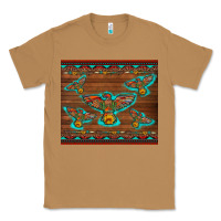 Toasted Coconut western thunderbird and arrow with aztec leopard Classic Tee - Artiststas