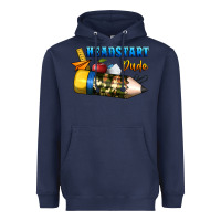 Navy headstart dude Heavyweight Hoodie - BundleAndBundleShop