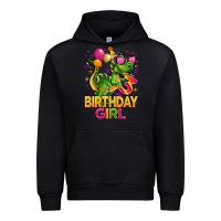 Black 3rd birthday girl t rex pink Urban Hoodie - CowGirlArtShop