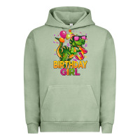 Pigment Oil Green 3rd birthday girl t rex pink Urban Hoodie - CowGirlArtShop